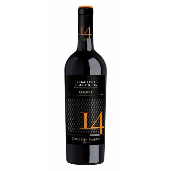 Primitivo di Manduria DOC Riserva 14 Contessa Marina Apulien Rotwein halbtrocken kaufen